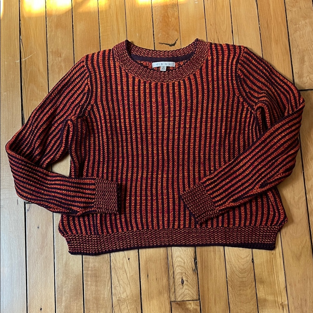Cabi purple and orange Women's Sweater